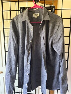 Julian & Mark charcoal blue button down shirt